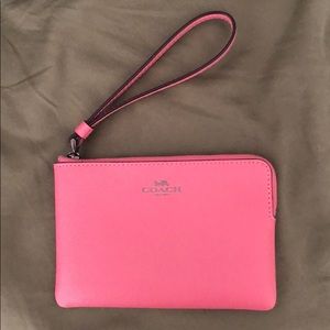 Coach pink zipper wallet/pouch